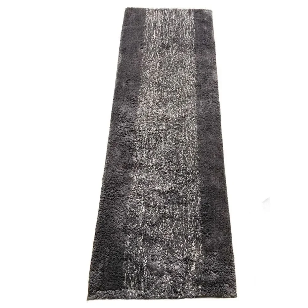Better Homes and Gardens Plush Gray & White Two-Tone Bath Runner (20”x 60”)